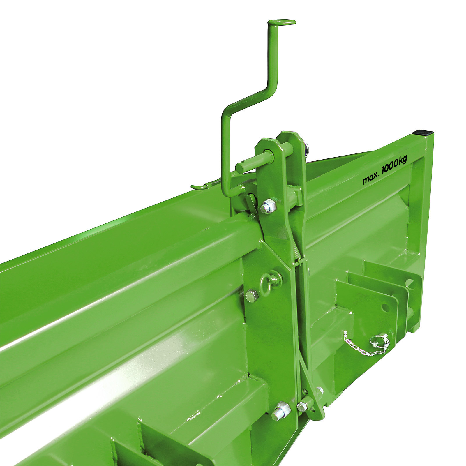 DEMA Heckcontainer / Heckmulde 1500 S / K1-grün aus Stahl